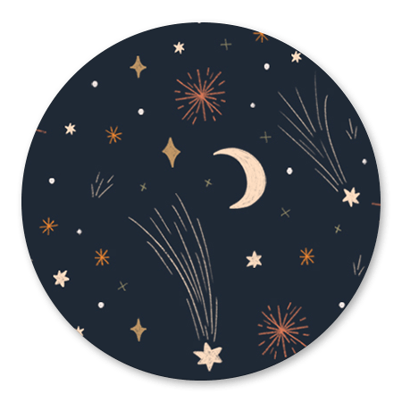 Vuurwerk en sterren kleur